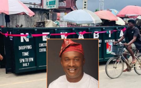 Abia Lawmaker Commissions Waste bins As Constituency Project To Mark One Year In Office