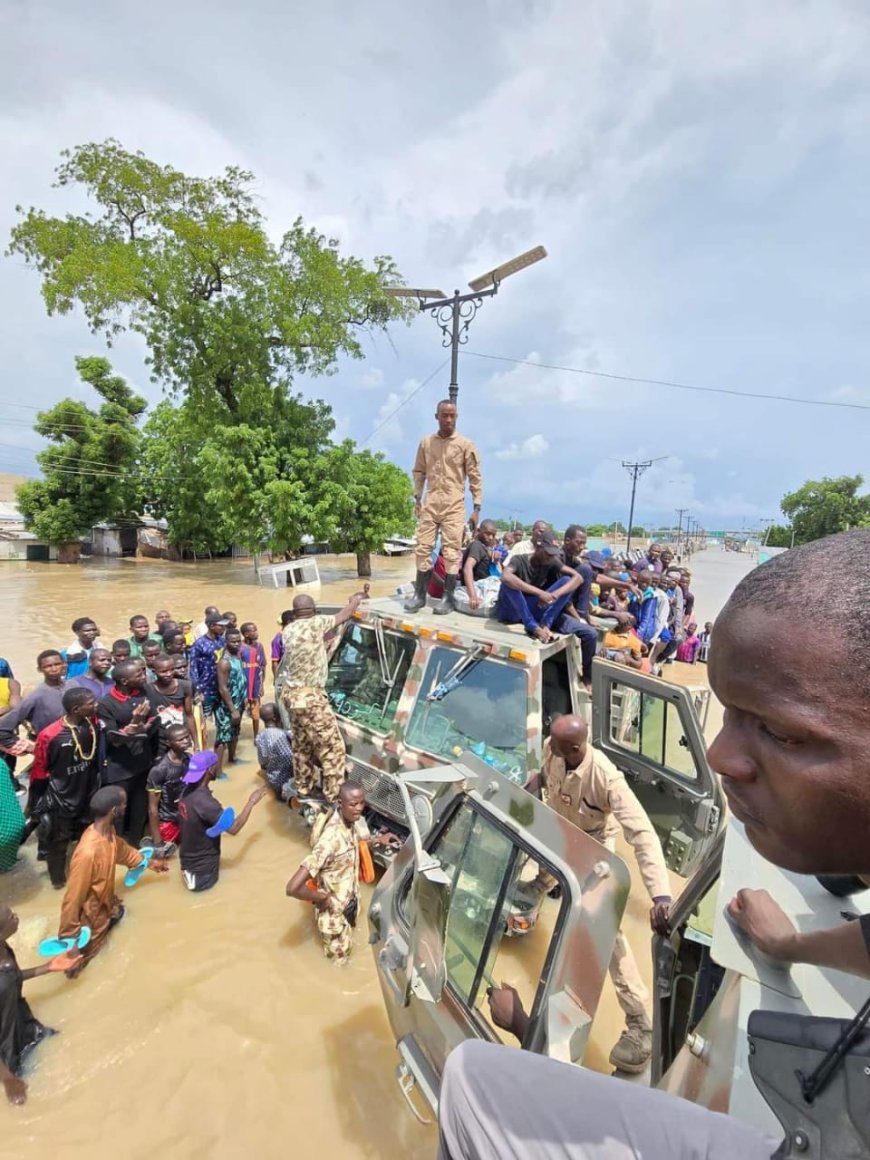 Maidugiri Flood: Meet Heroic Officer from Abia State who saved lives trapped in Maiduguri Flood Rescue