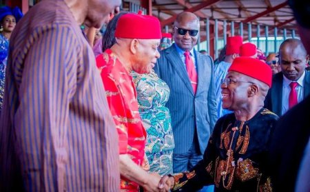 Governor Otti Extends Heartfelt Congratulations to Senator Theodore Orji on His 75th Birthday