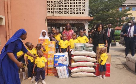 Abia First Lady, Mrs. Priscilla Otti, Donates ₦6 Million and Essential Supplies to Orphanages in Aba and Umuahia