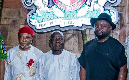 We Are Building an Abia with Opportunity for All — Gov. Otti Tells Returning Aba Businessman, Sir Justine