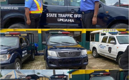For Proficiency, Efficiency, and Prompt Response: Abia CP Danladi Isa Hands Over Refurbished Patrol Vehicles, Charges Officers to Step Up Crime Fighting